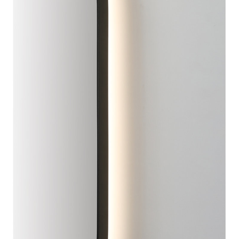 Shell LED Mirror, 35.43" x 21.65", Matte Black, Oval