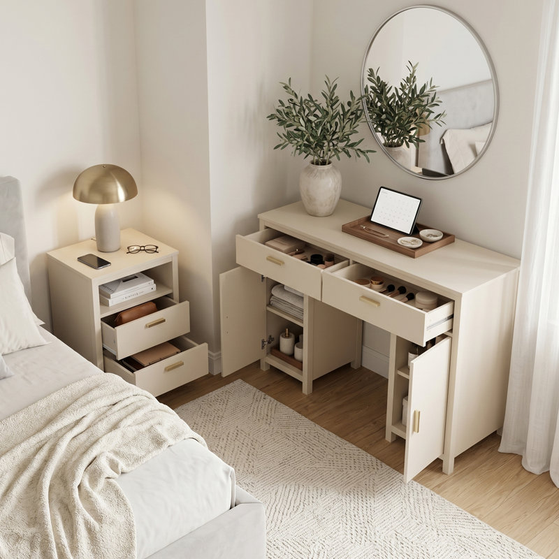 Connie Luxe Bedroom Duo, Natural