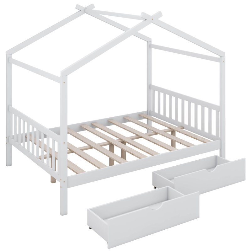 Lit plateforme double Armie, Blanc