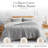 Southshore Fine Linens Modern Foliage Grey Reversible King/California King Microfiber Duvet Cover Set, 1 Duvet Cover & 2 King Shams, Hidden Zipper & Corner Ties-274959459-274953982