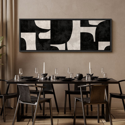 Geometric Abstract Black and White Geometric Pattern Modern Art