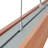 LED 48 inch wood paint linear chandelier