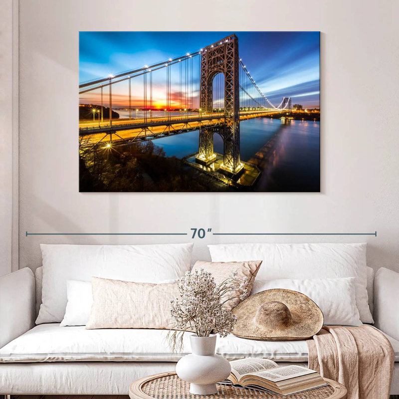 Lilie George Washington Bridge Lights, 32" H x 48" W