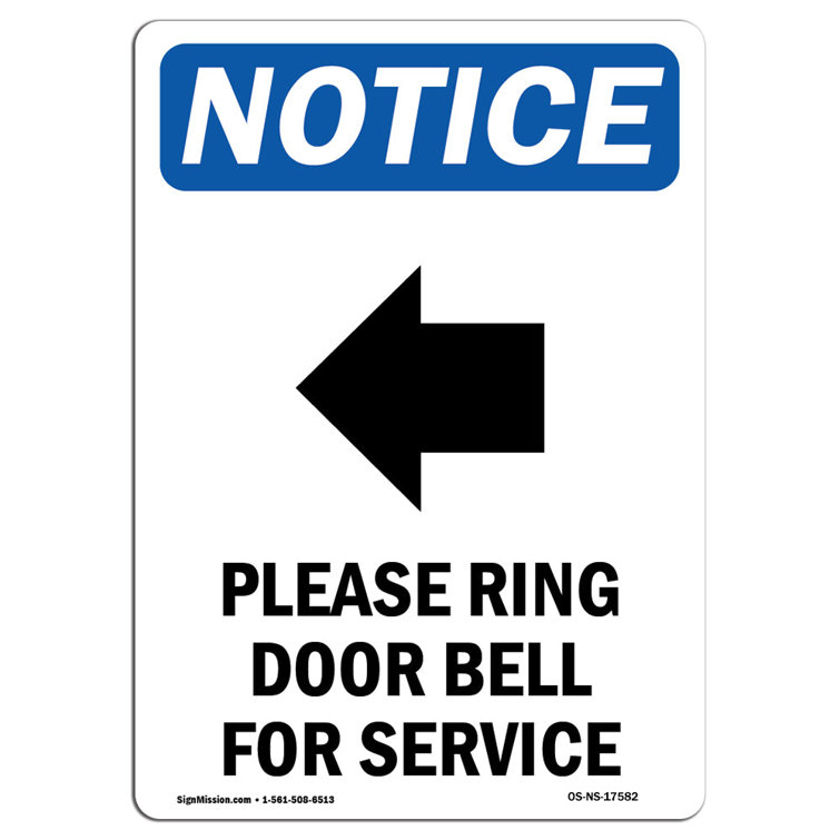 Please Ring Bell Blue Sign – New Signs