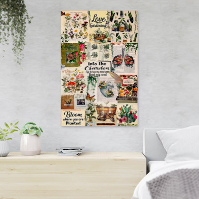 «Gardening Corners - Love Gardening, I Go To Lose My Mind, Find My Soul», reproduction d'art graphique sur toile tendue