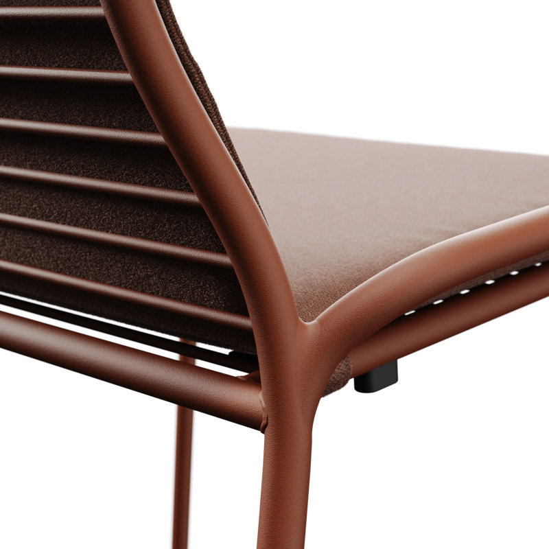 XY Outdoor Dining Side Chair, Rust