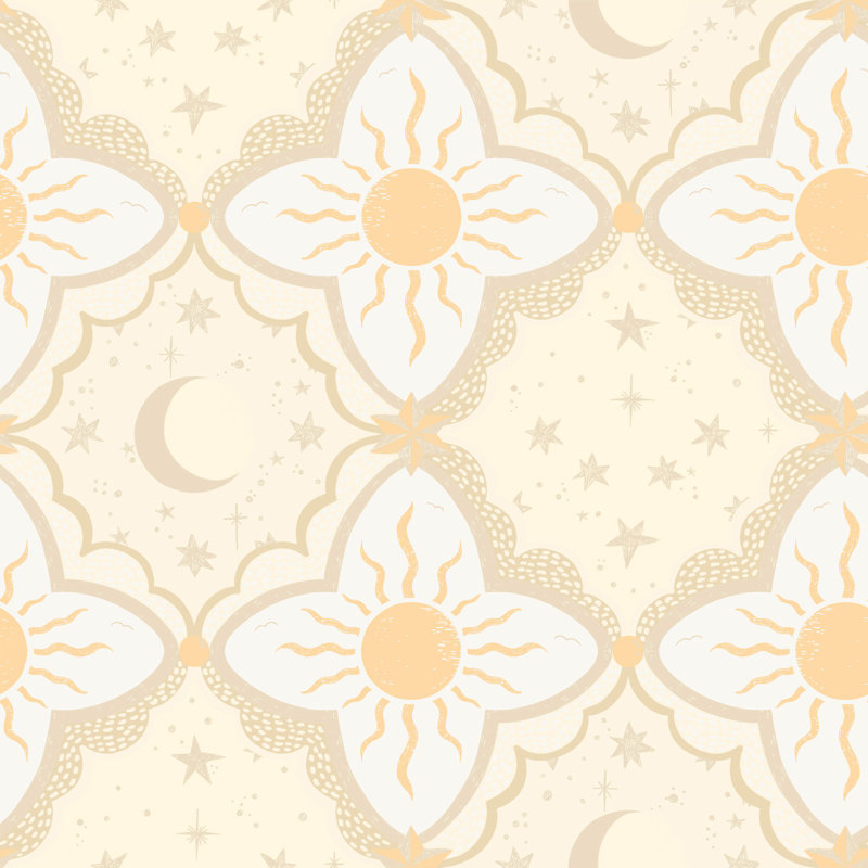 Galerie Resan Sun and Moon Wallpaper, Yellow