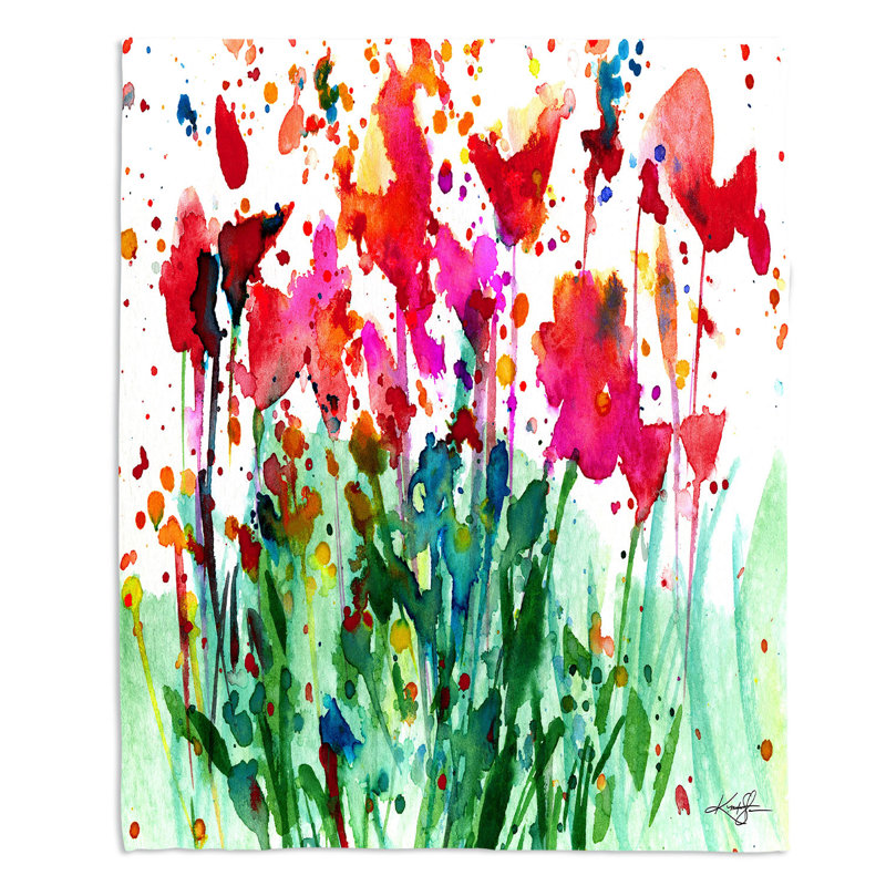 Couverture sherpa doux de la fleur de 08, l 68 po x L 80 po