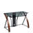 Cayuga Tempered Glass Steel Computer Desk