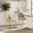 Chenille Upholstered Dining Chair With Solid Wood Legs-810922206-810922193