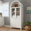 Armoire de rangement élégante avec tiroir caché et porte vitrée pour la cuisine et les espaces de vie-1408612677