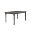 Table de salle à manger rectangulaire style transitionnel 59 pouces, table de salle à manger en placage gris patiné