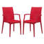 Fauteuil de patio empilable sans assemblage Mace - Chaise de salle à manger moderne en tissu toutes saisons imperméable et robuste-124128378-30181372