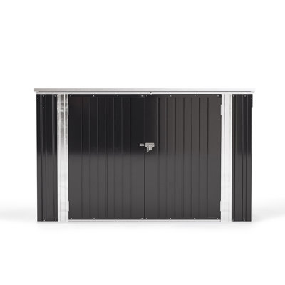 Auli 7 ft. W x 3 ft. D Metal Apex Bike Shed