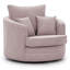 Ted Armchair Swivel Barrel Soft Chair in Cord Fabric-1735195379