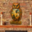 Halloween Owl Door Hanger – Handcrafted Wooden Door Décor By G. Debrekht