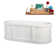 67" Streamline Soaking Matte White Freestanding Tub and Tray With Internal Drain