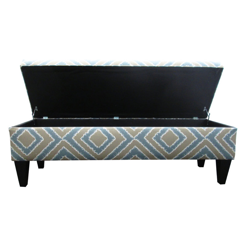 Regis Upholstered Storage Bench, Nouveau Capri/Geometric