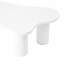 Table basse Cloud - Centre de style crème avec 3 pieds robustes et un bord rond-1614004670