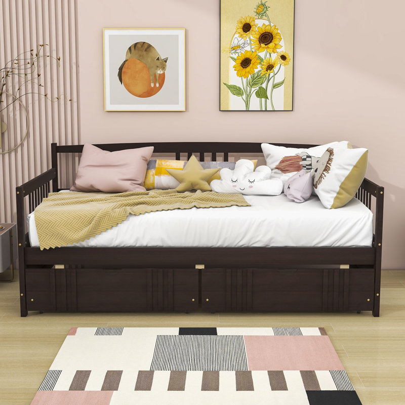 Elenka Daybed with Drawers, Espresso, Twin