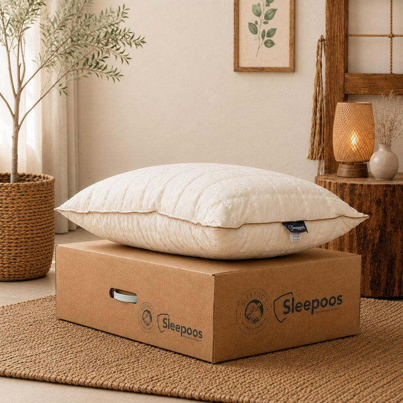Nira 100% Organic Wool Pillow, King (50 x 90 cm)