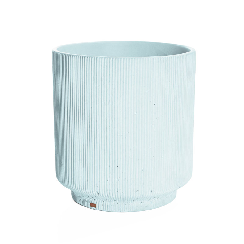 Konkretus Lotus 14.5'' Concrete Circular Bathroom Sink, Caribbean Blue