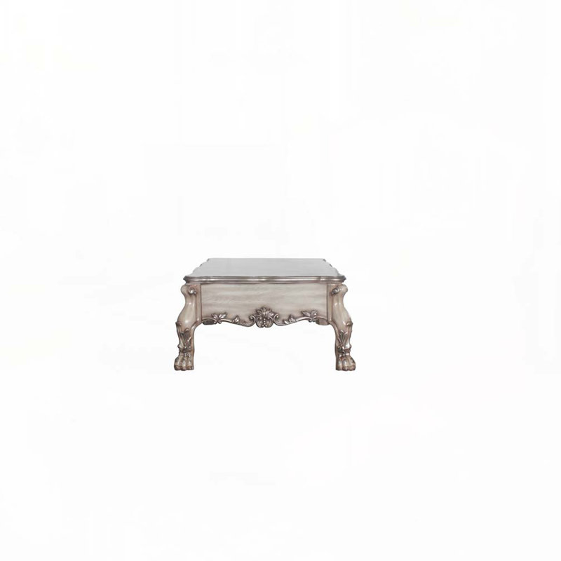 Table basse en bois avec 4 pieds et tiroirs
