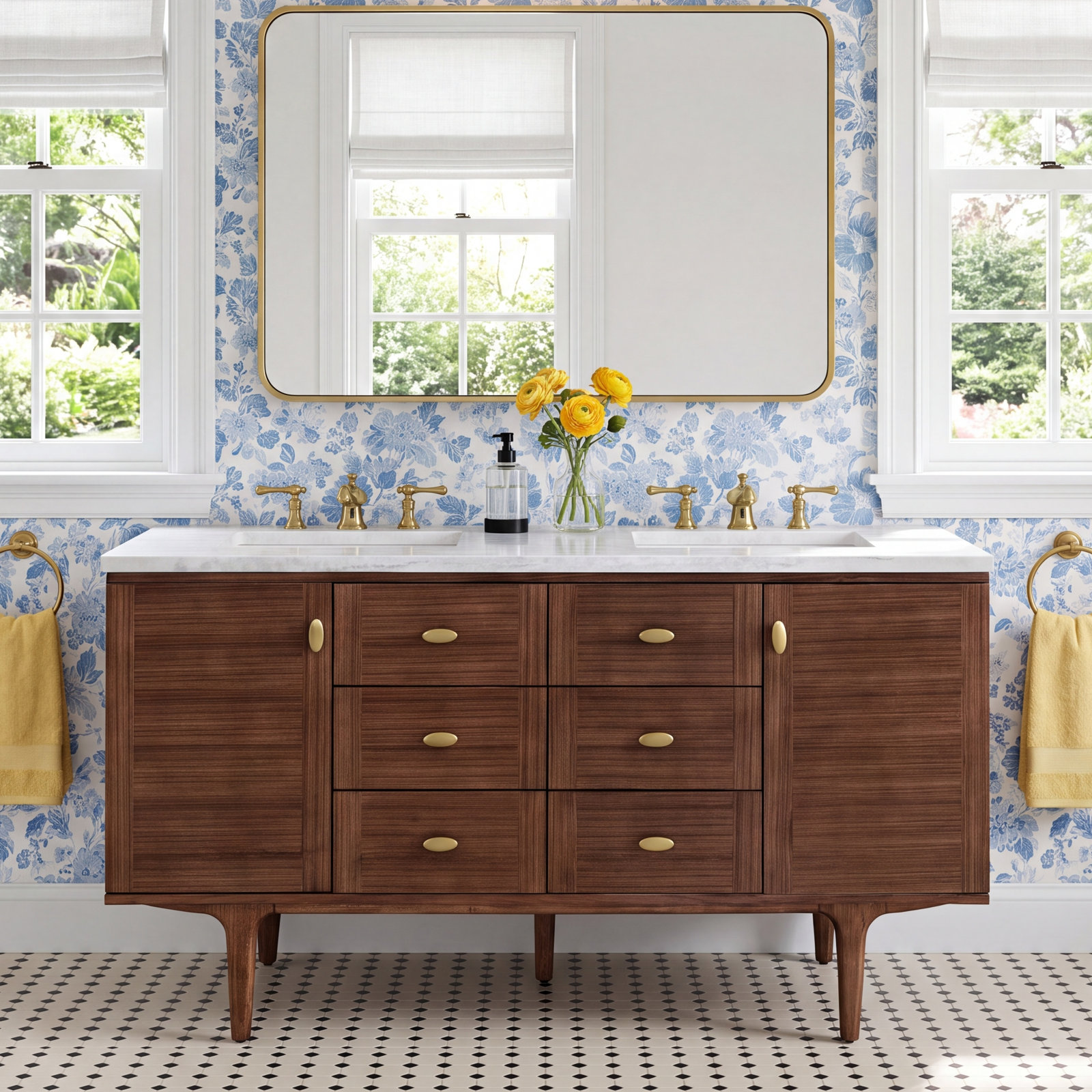 Aliza 60" Double Bathroom Vanity Base