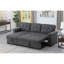 Canapé modulaire réversible 84 po en lin gris foncé avec méridienne de rangement-671171520-671171523