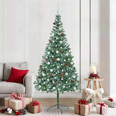 vidaXL Artificial Christmas Tree with Stand Green PVC and Steel