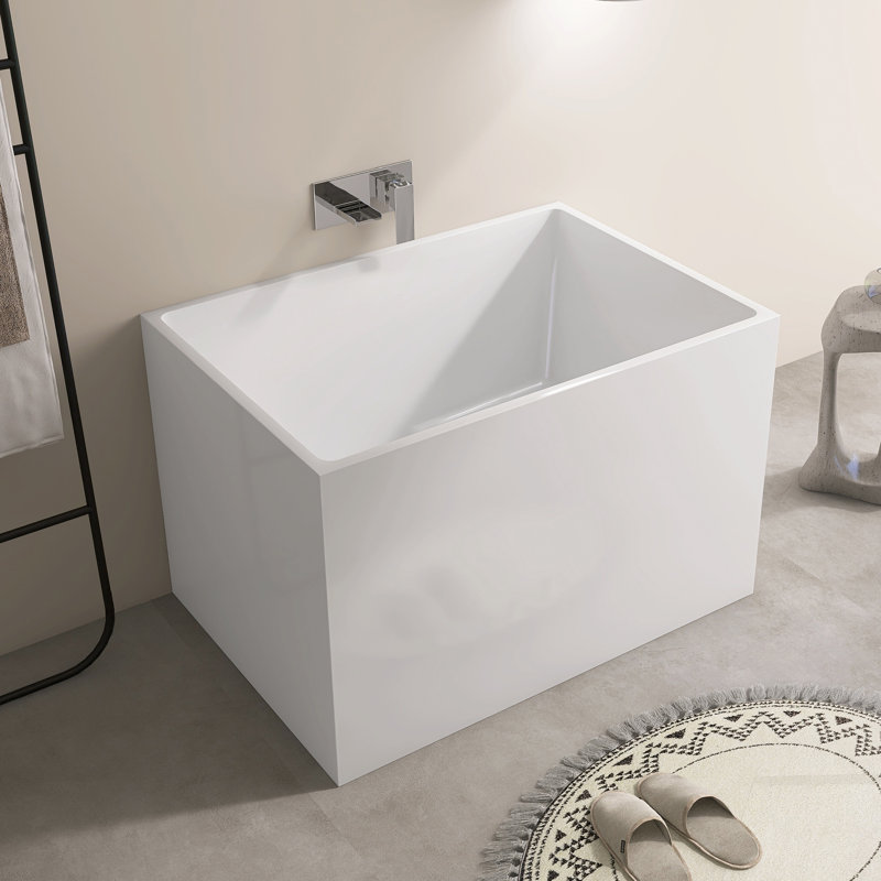 39‘’ Freestanding Soaking Acrylic Bathtub