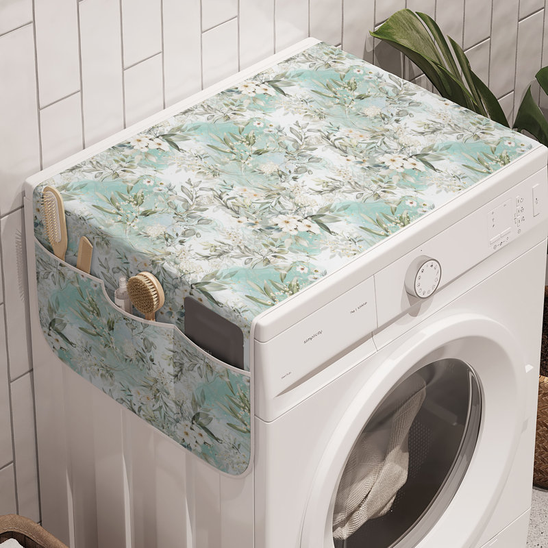East Urban Home Botany Feels - Ensemble de 2 compartiments pour machine à laver 47 po x 18,5 po vert menthe