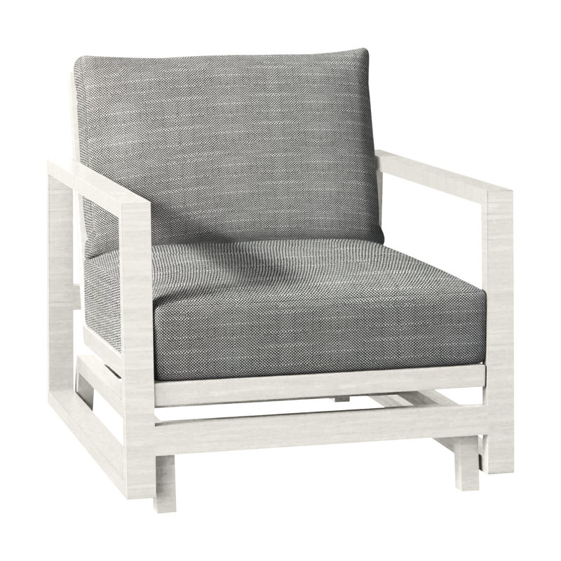 Avondale Patio Lounge Chair with Cushions, Cabana Stripe Midnight, Chalk, No Welt