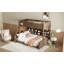Lit simple superposé au-dessus de grand lit simple avec armoires de rangement et ports USB-904289105