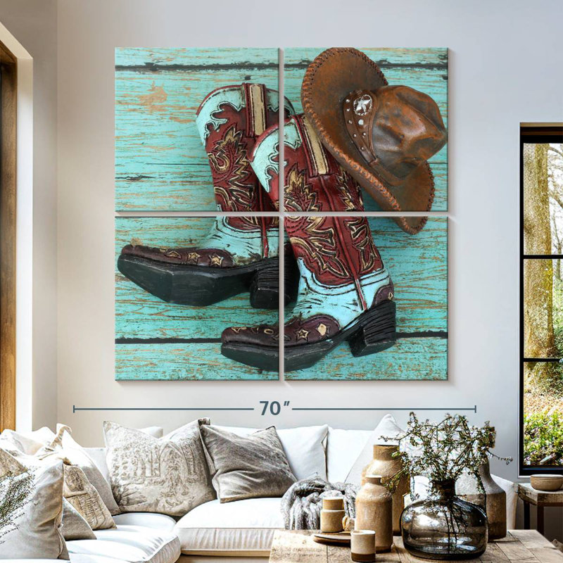 Lelar Cowboy Hat And Boots, 57" H x 57" W