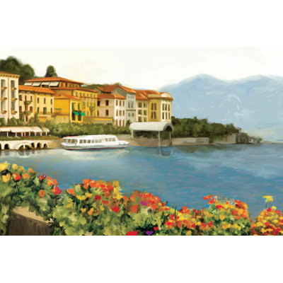 Boat And Flower - Wrapped Canvas Painting