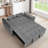 65”Convertible Futon Sofa Bed with Adjustable Backrest