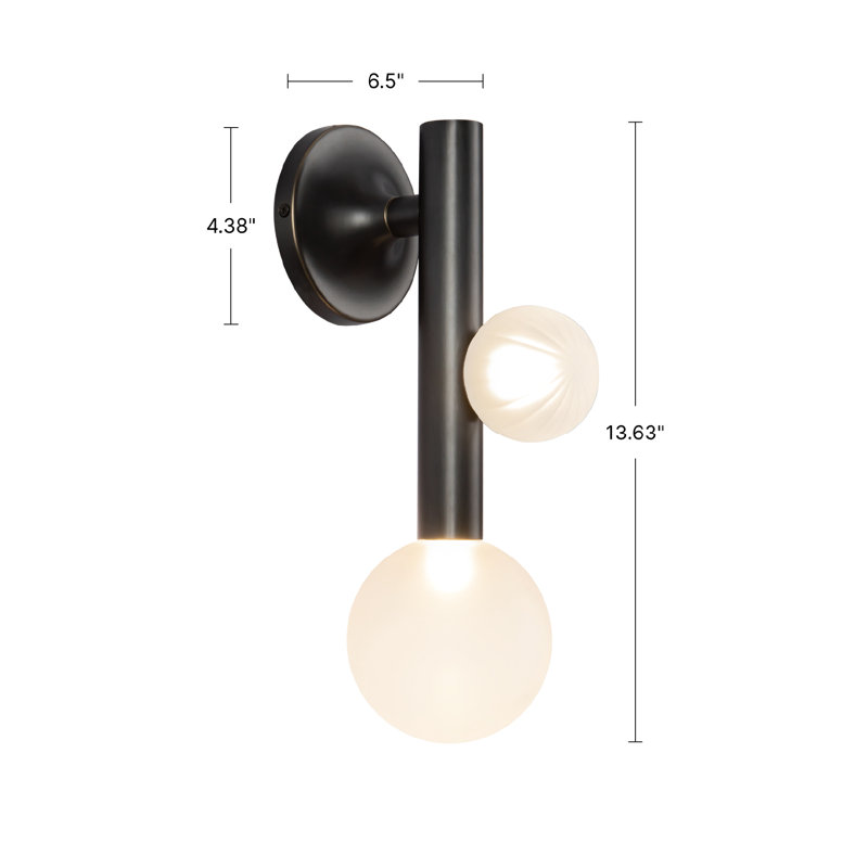Martinez 1 - Light Armed Sconce, Urban Bronze/Smoked Glass