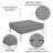 Outdoor Waterproof Square Seat Cushion Cover, Individual Box Cushion Sofa Couch Cover With Piping-1358308810