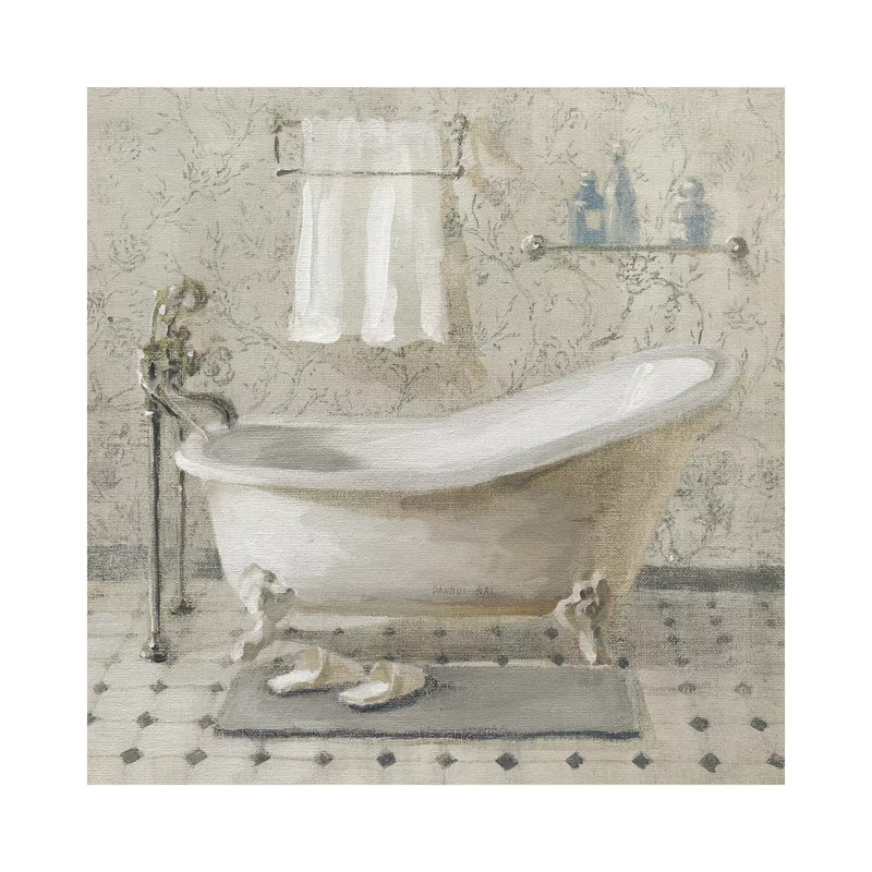 Victorian Bath III Neutral 1 Piece Wrapped Canvas Painting, 45.72 cm H x 45.72 cm W