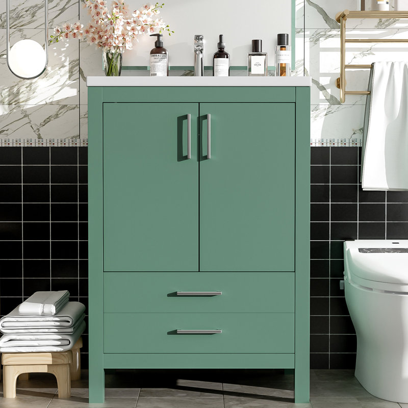 Meuble-lavabo 24 po - Meuble-lavabo moderne en céramique