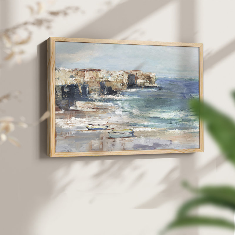 Étude de falaise de mer I - impression encadrée - réaménageable, Naturel, H 16 po x l 20 po