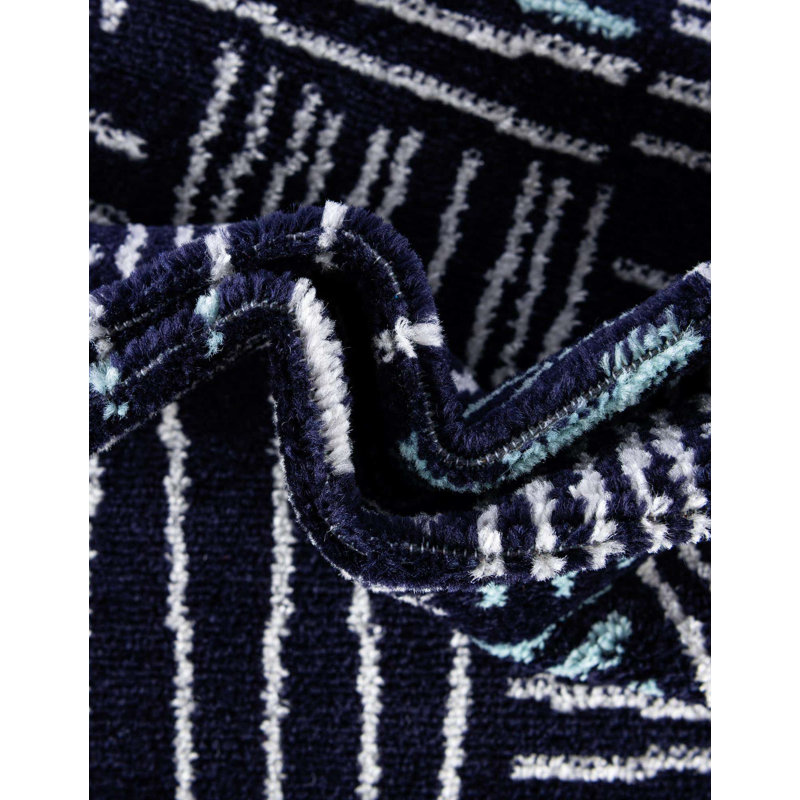Anaka Synthetic Geometric Indoor Rug, Square 7'10"