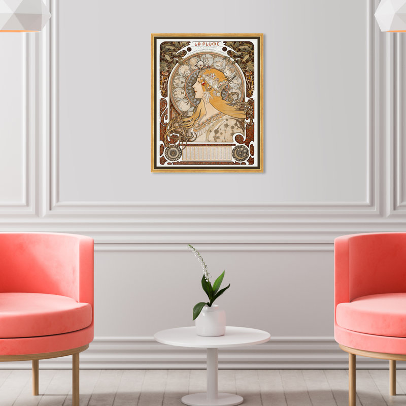 Zodiaque - peinture sur toile, H 17 po x l 20 po x P 1,5 po, Cadre doré