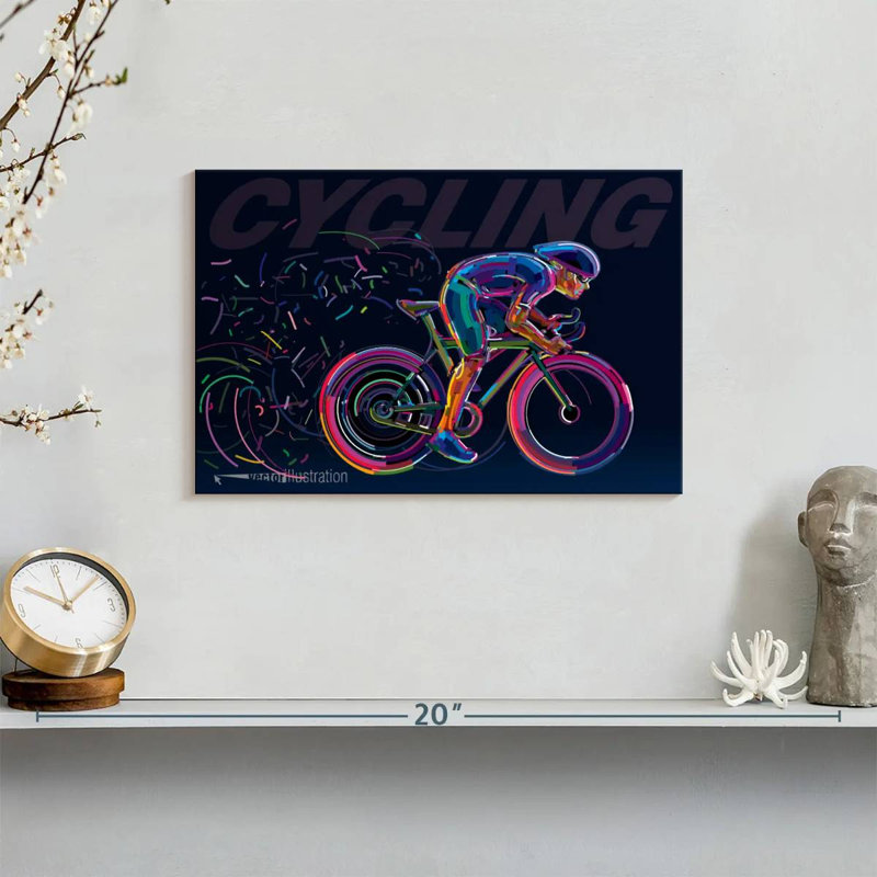Sireci Abstract Cycling, 8" H x 12" W
