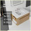 Meuble-lavabo flottant 36 po avec lavabo, porte à fermeture douce, comptoir en marbre de culture blanc de Carrare 0,6 po et dosseret, contreplaqué, chêne-131651246-131651249
