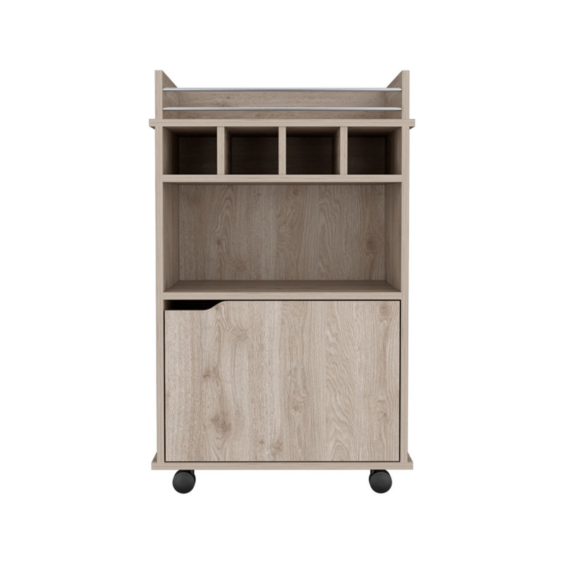 Chariot-bar, salon, pin clair, Beige