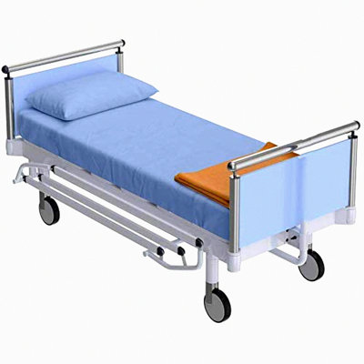 ComfyCare Hospital Bed Sheet Set - Soft 400 Thread Count Fitted Sheet & Pillow Cover - Standard Size 36x80x6 Inch - Light Blue Solid Color