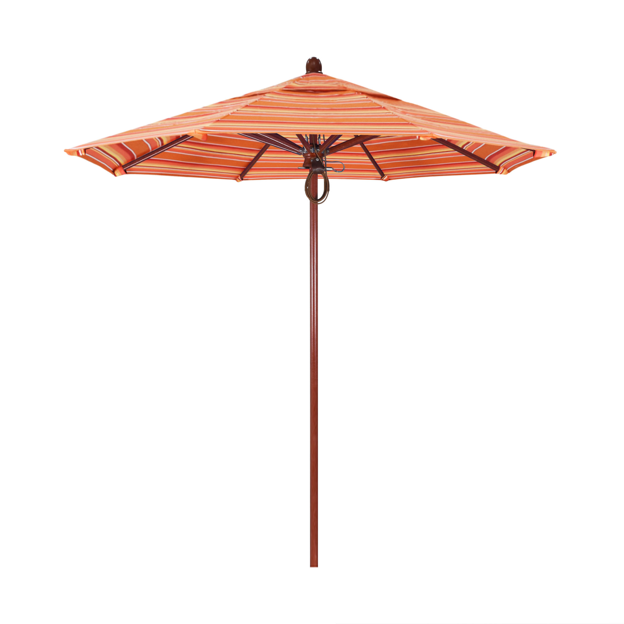 Meridien 89'' Sunbrella® Outdoor Umbrella, Red, Dolce Mango Stripe Sunbrella®