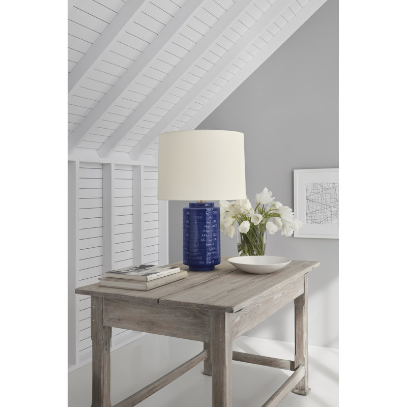 Darina Table Lamp, Pebbled Blue